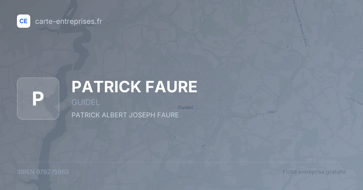 PATRICK FAURE — 979275963 — fiche entreprise