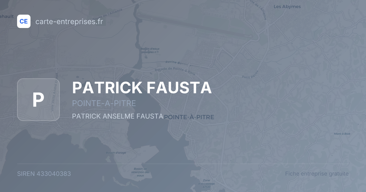 PATRICK FAUSTA — 433040383 — fiche entreprise