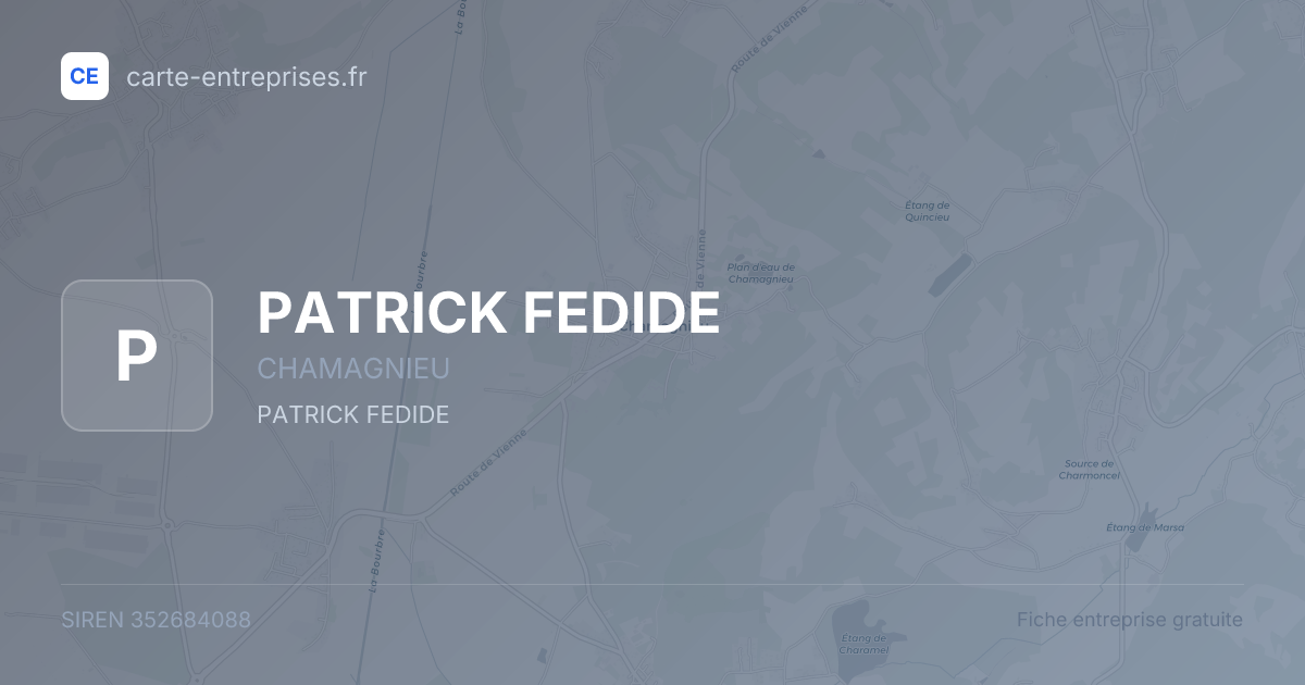 PATRICK FEDIDE — 352684088 — fiche entreprise