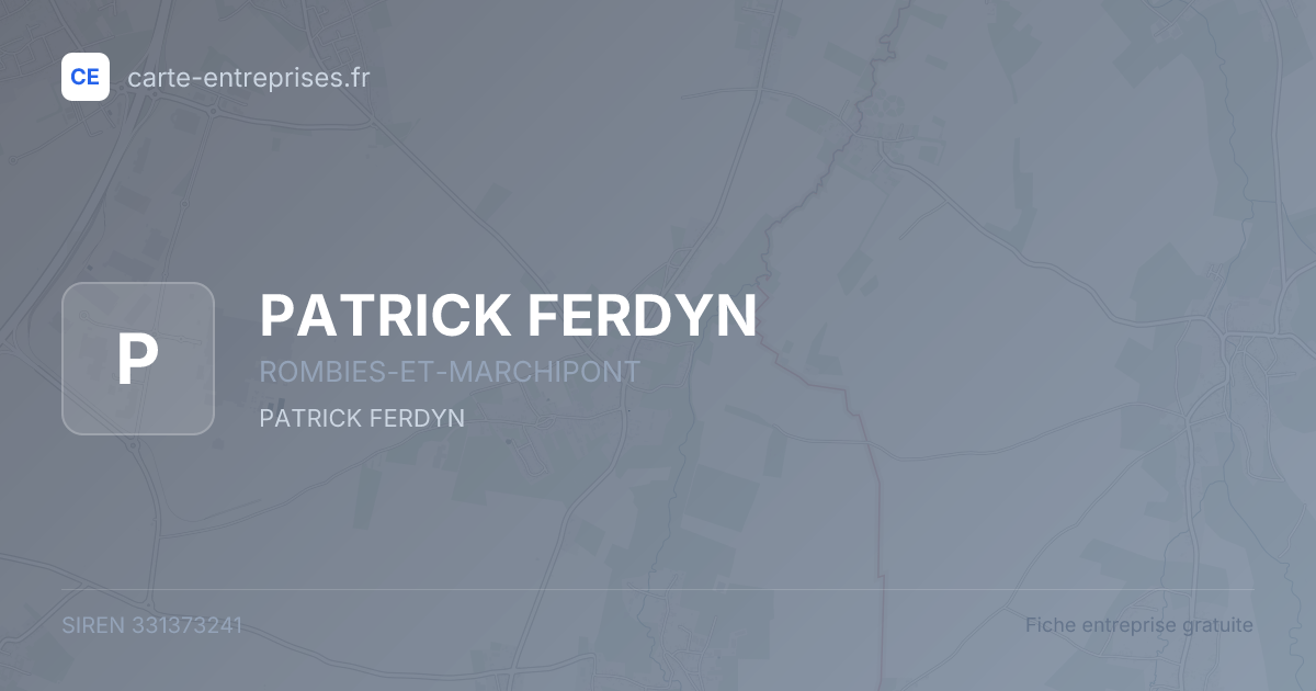 PATRICK FERDYN — 331373241 — fiche entreprise