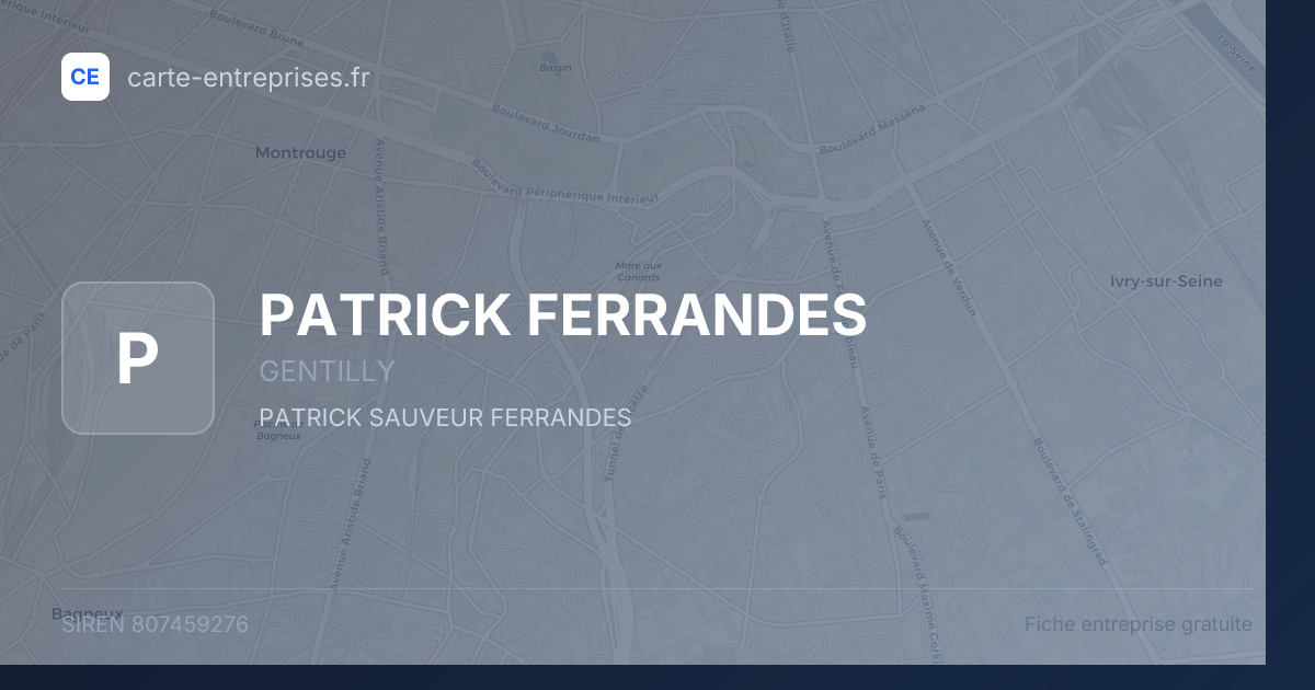 PATRICK FERRANDES — 807459276 — fiche entreprise