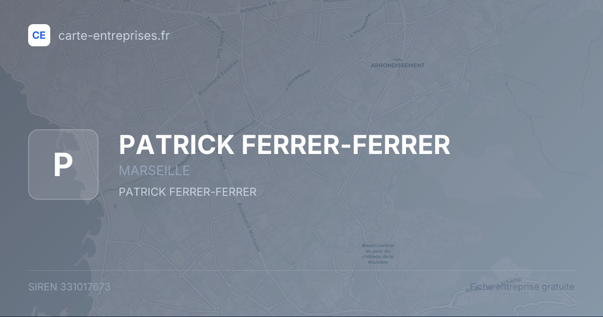 PATRICK FERRER-FERRER — 331017673 — fiche entreprise