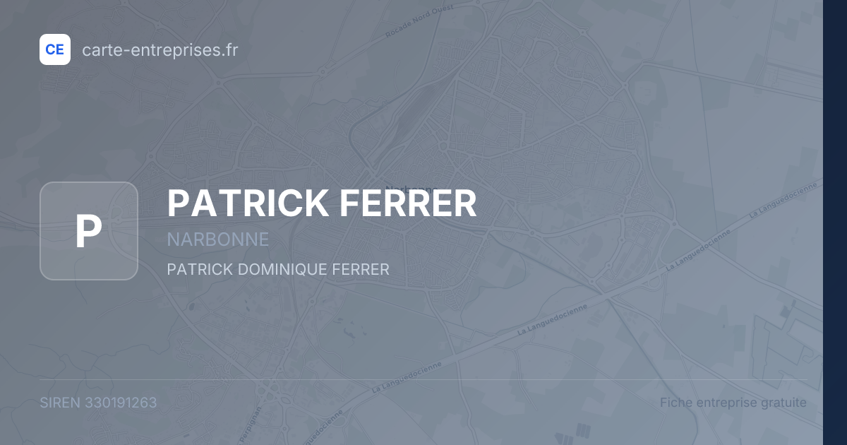 PATRICK FERRER — 330191263 — fiche entreprise