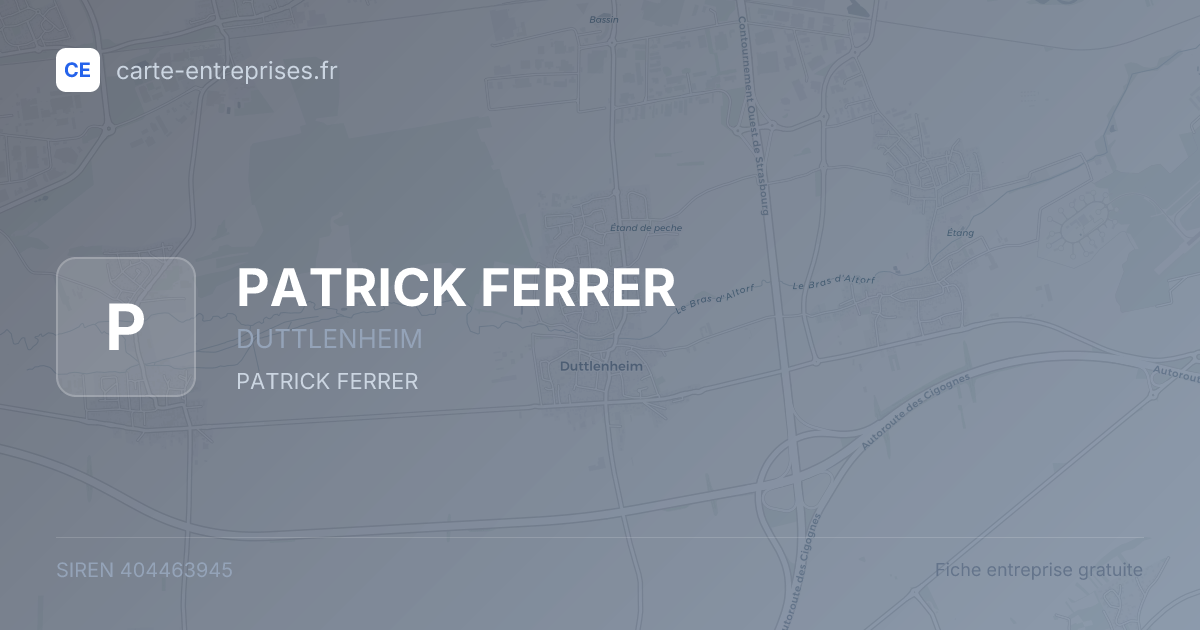 PATRICK FERRER — 404463945 — fiche entreprise
