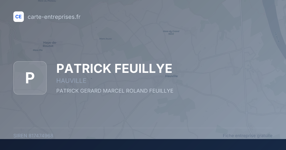 PATRICK FEUILLYE — 817474968 — fiche entreprise