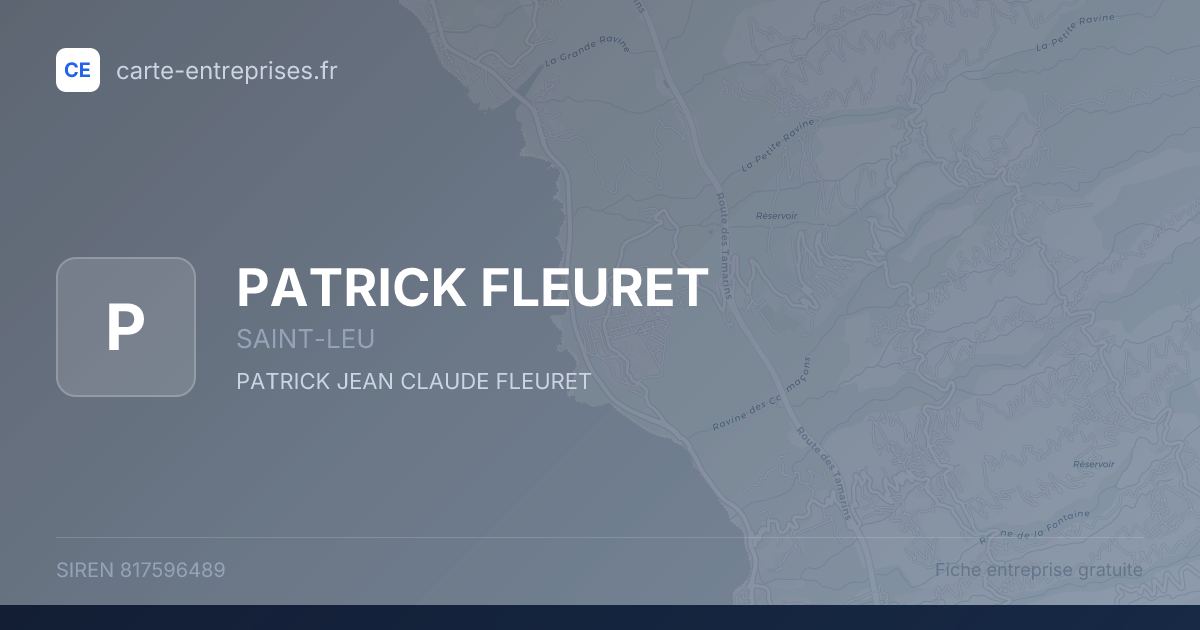 PATRICK FLEURET — 817596489 — fiche entreprise