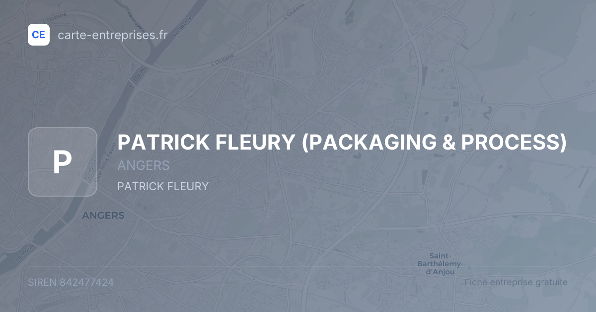 PATRICK FLEURY (PACKAGING & PROCESS) — 842477424 — fiche entreprise