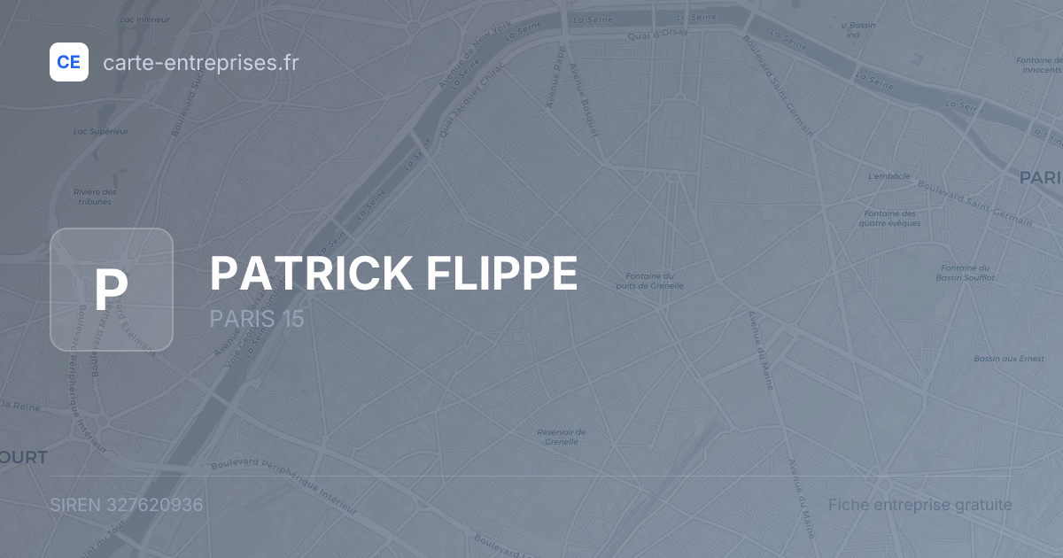 PATRICK FLIPPE — 327620936 — fiche entreprise