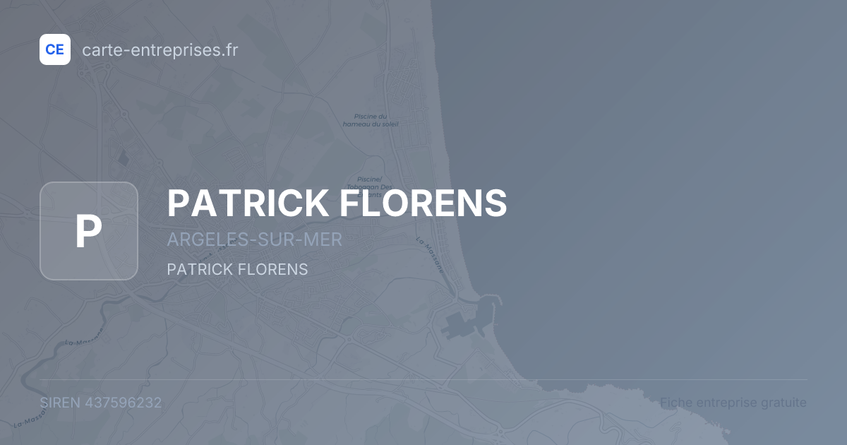 PATRICK FLORENS — 437596232 — fiche entreprise