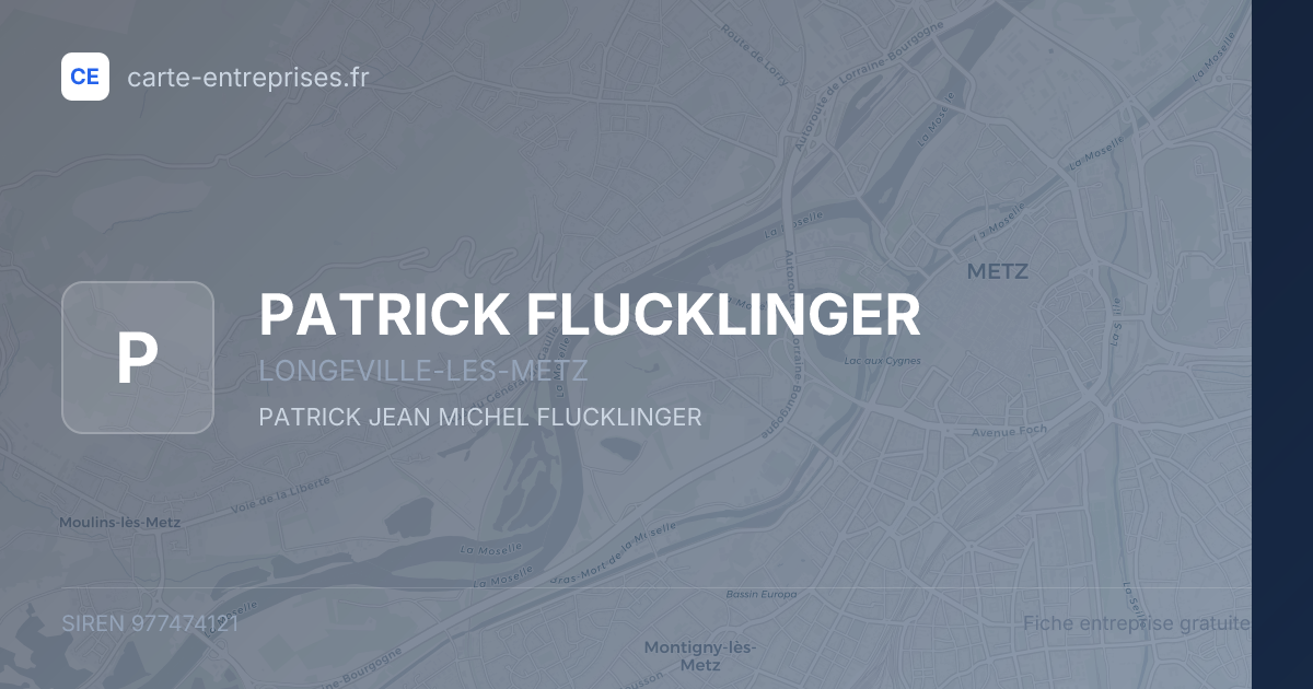 PATRICK FLUCKLINGER — 977474121 — fiche entreprise