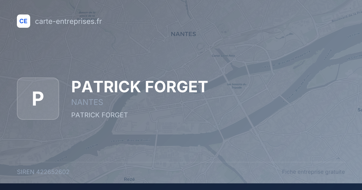 PATRICK FORGET — 422652602 — fiche entreprise