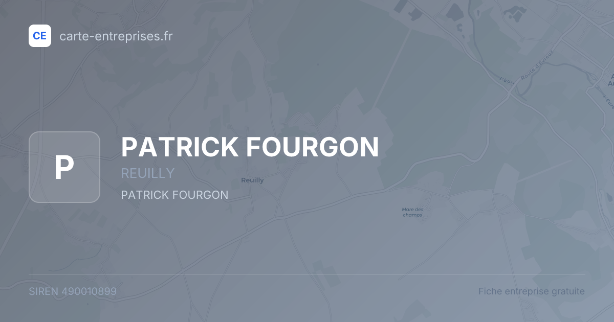 PATRICK FOURGON — 490010899 — fiche entreprise
