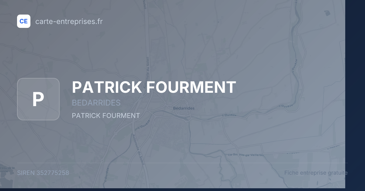 PATRICK FOURMENT — 352775258 — fiche entreprise