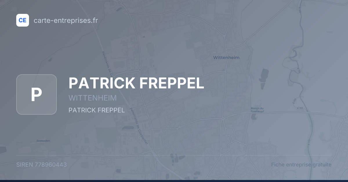 PATRICK FREPPEL — 778960443 — fiche entreprise