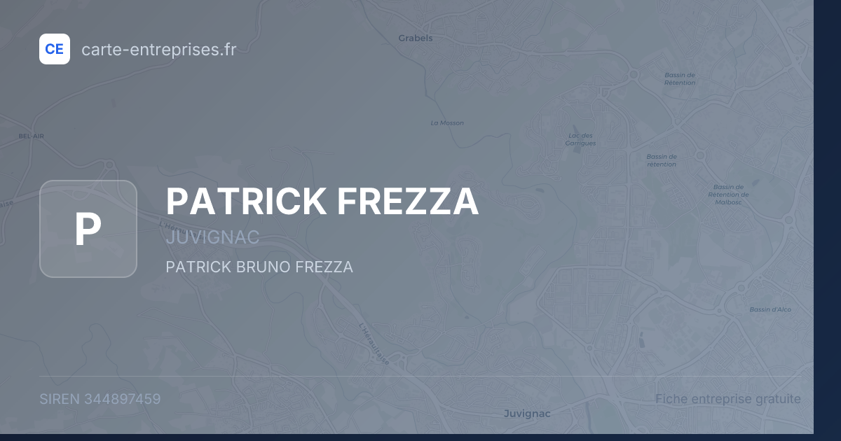 PATRICK FREZZA — 344897459 — fiche entreprise