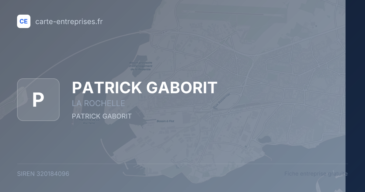 PATRICK GABORIT — 320184096 — fiche entreprise