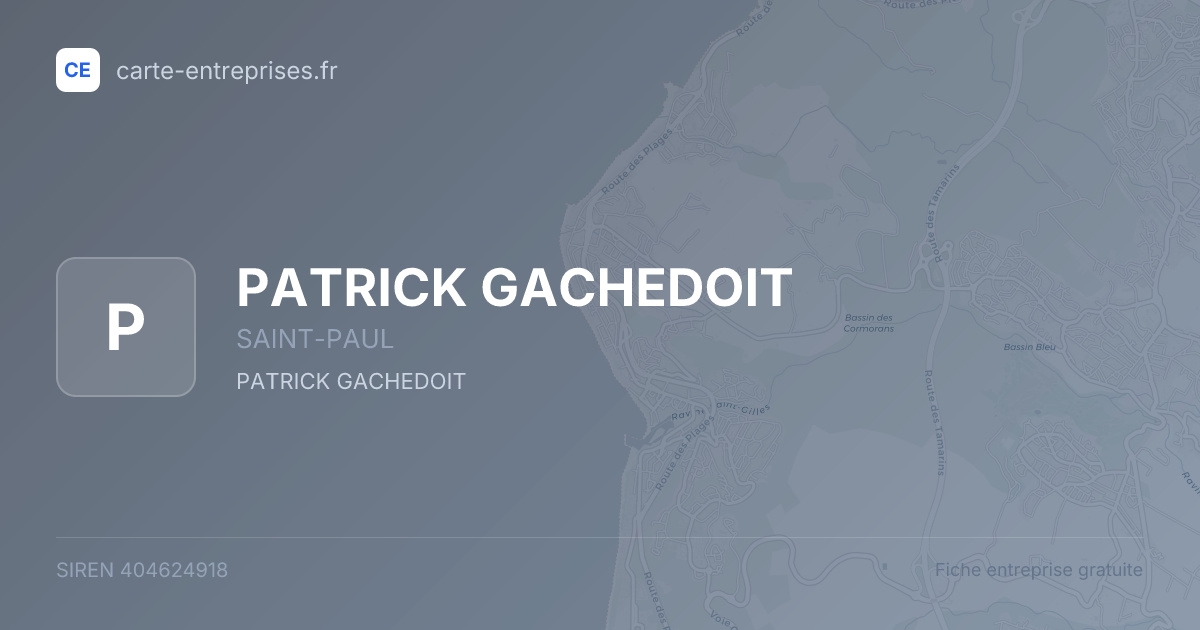PATRICK GACHEDOIT — 404624918 — fiche entreprise