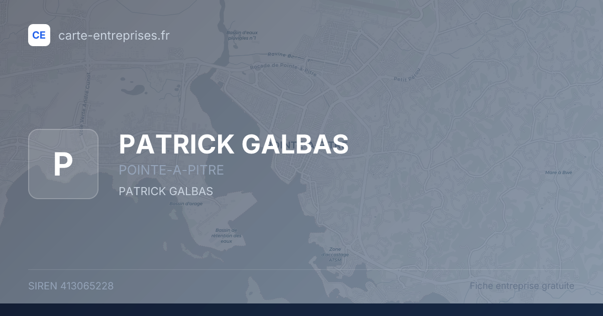 PATRICK GALBAS — 413065228 — fiche entreprise