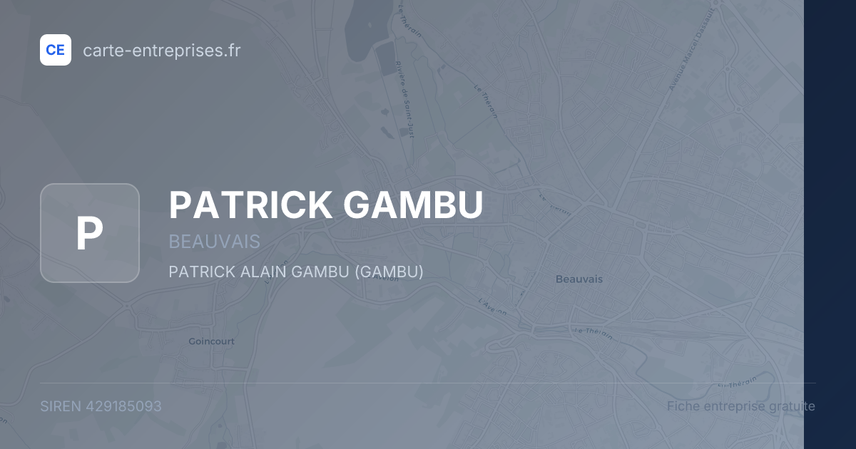 PATRICK GAMBU — 429185093 — fiche entreprise