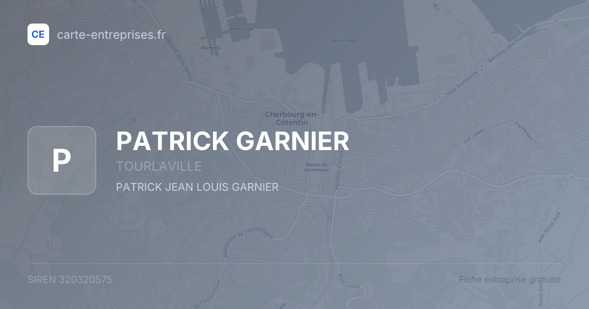 PATRICK GARNIER — 320320575 — fiche entreprise