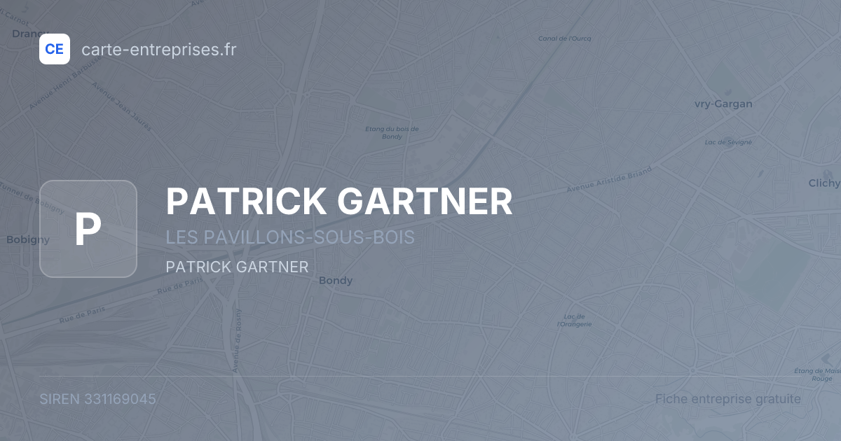 PATRICK GARTNER — 331169045 — fiche entreprise