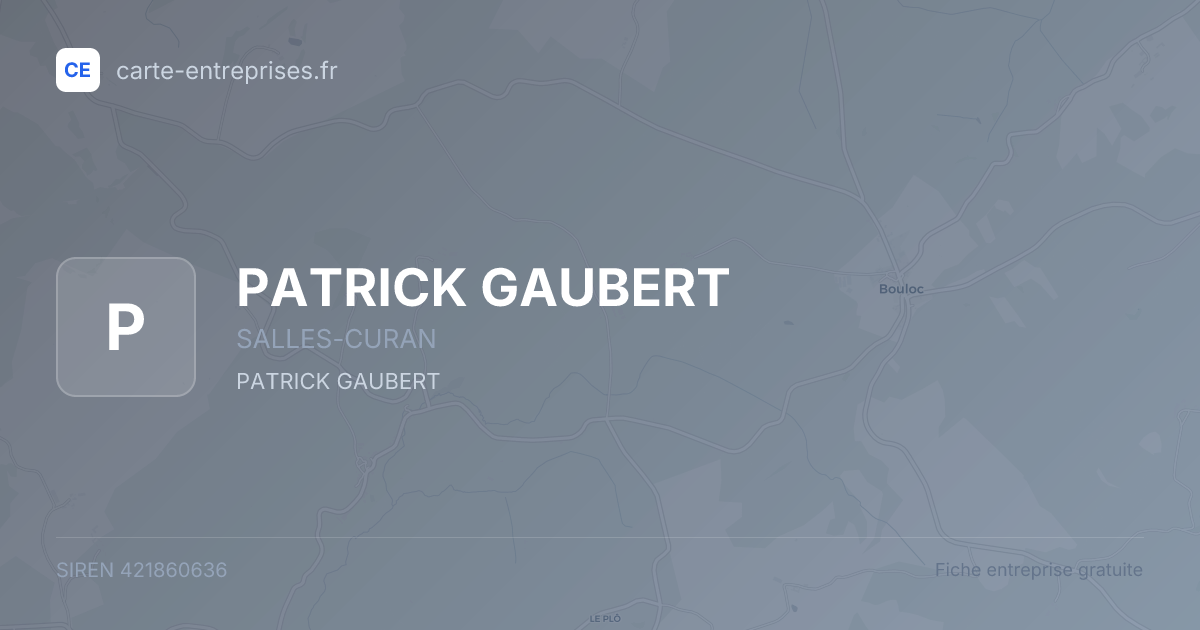 PATRICK GAUBERT — 421860636 — fiche entreprise