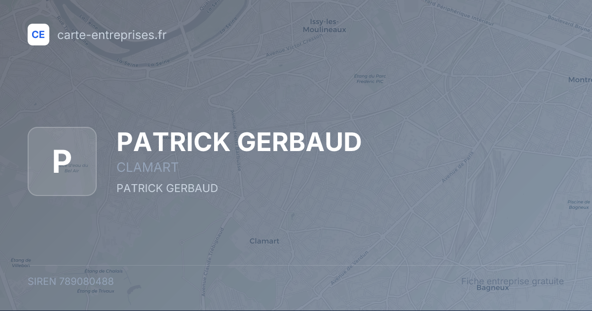 PATRICK GERBAUD — 789080488 — fiche entreprise