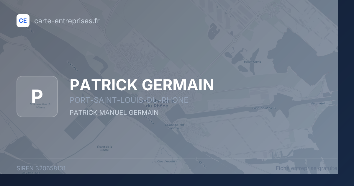 PATRICK GERMAIN — 320658131 — fiche entreprise
