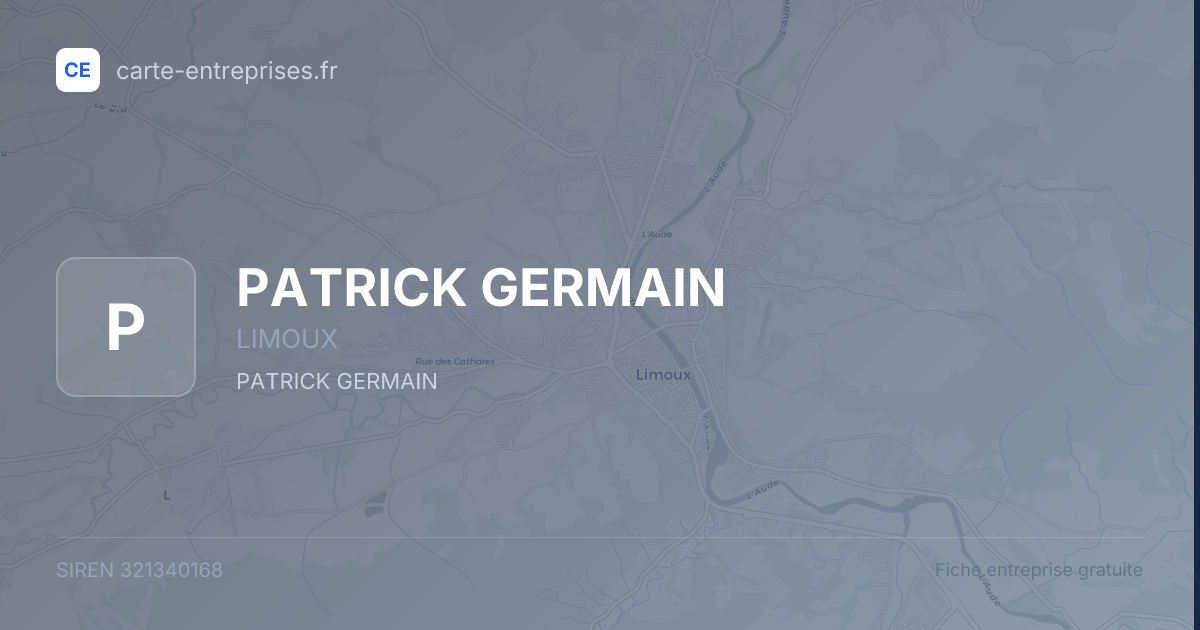 PATRICK GERMAIN — 321340168 — fiche entreprise