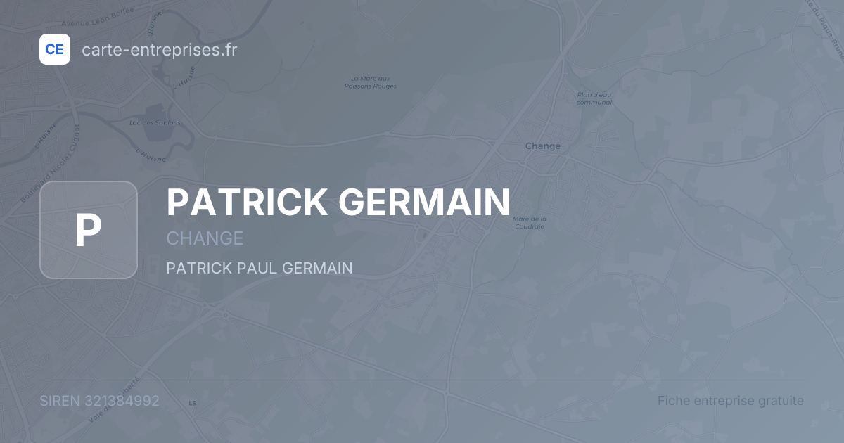 PATRICK GERMAIN — 321384992 — fiche entreprise