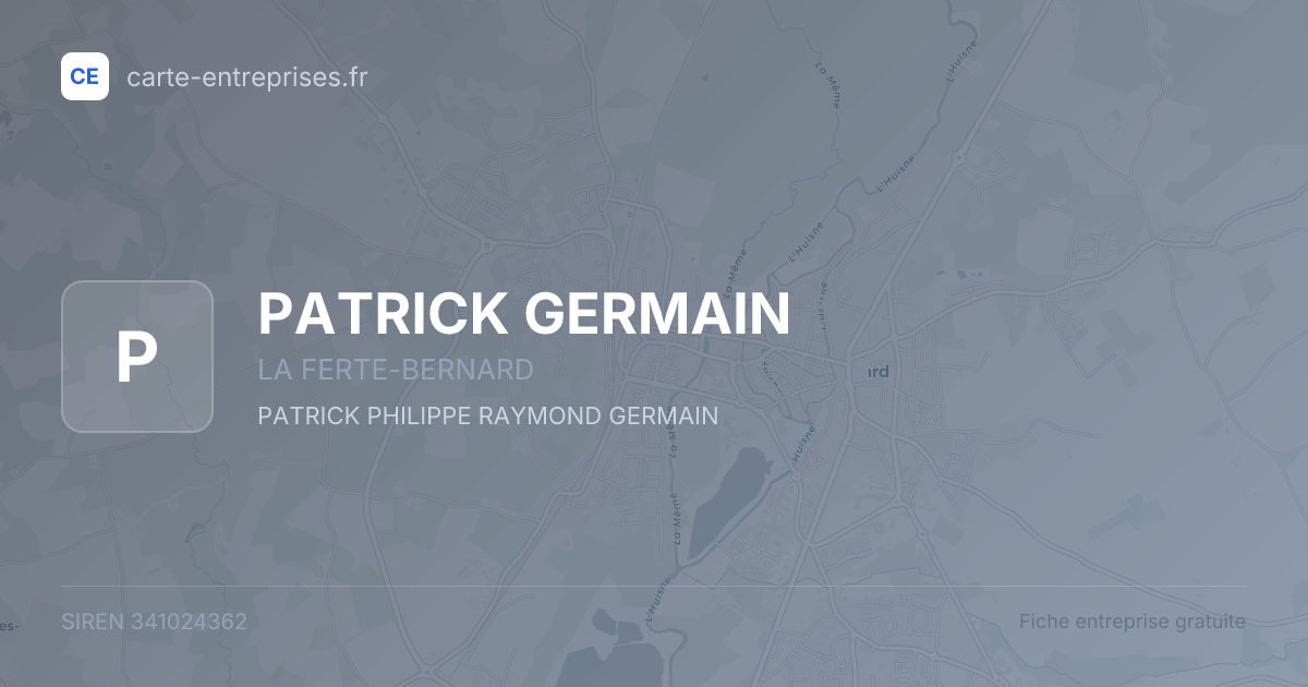 PATRICK GERMAIN — 341024362 — fiche entreprise