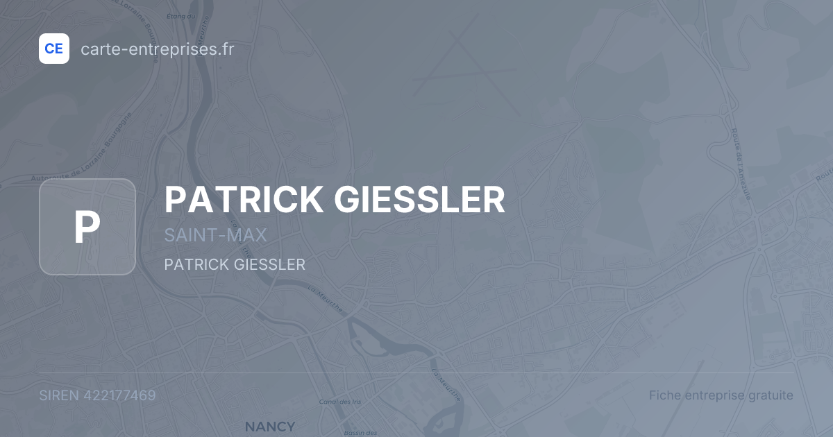 PATRICK GIESSLER — 422177469 — fiche entreprise