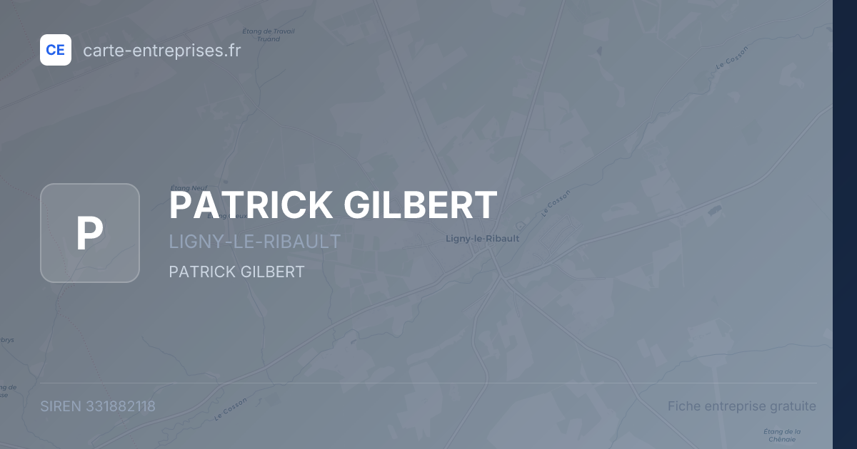 PATRICK GILBERT — 331882118 — fiche entreprise