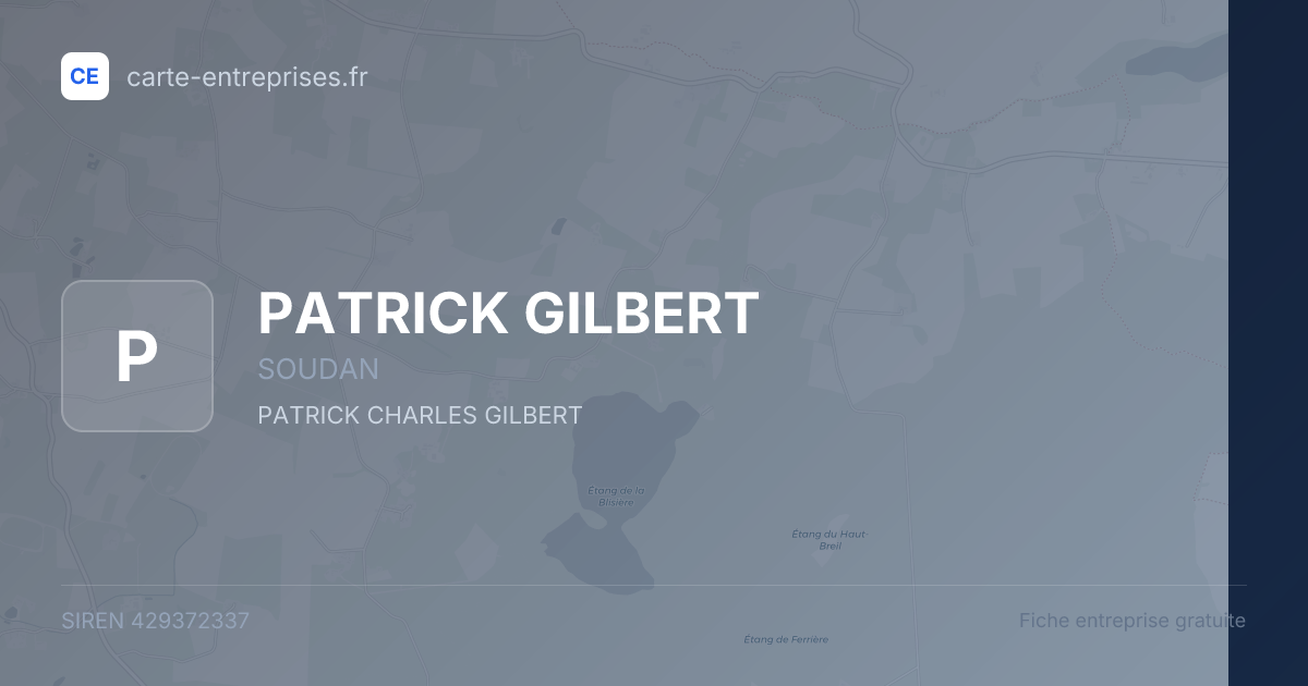 PATRICK GILBERT — 429372337 — fiche entreprise
