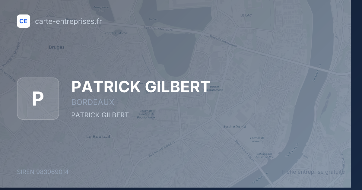 PATRICK GILBERT — 983069014 — fiche entreprise