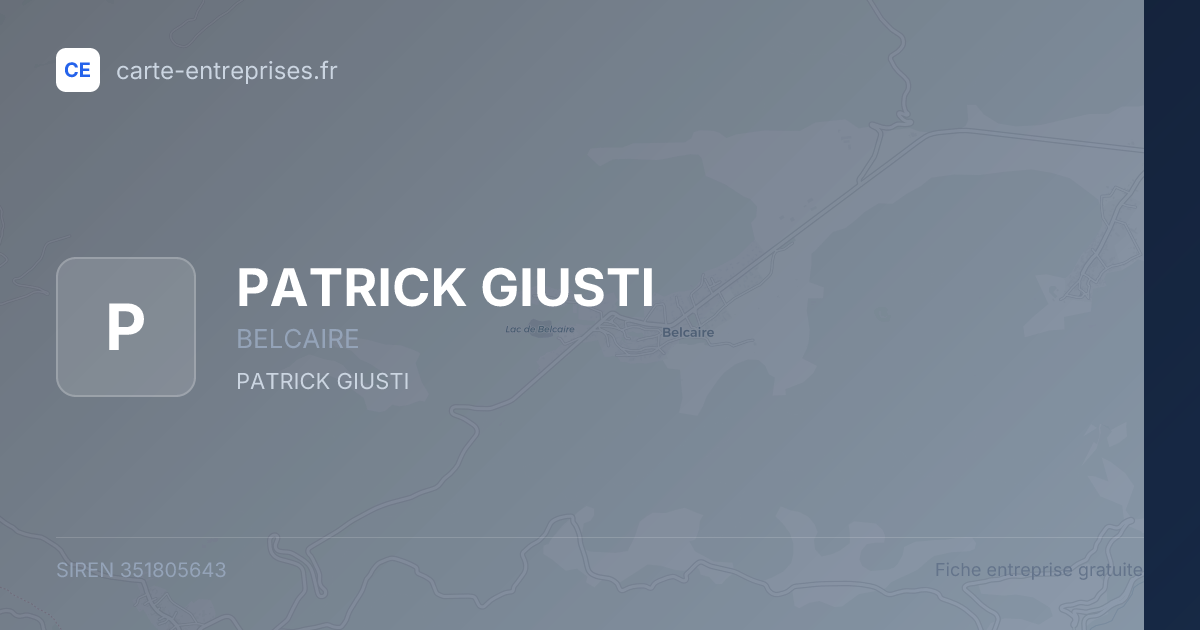 PATRICK GIUSTI — 351805643 — fiche entreprise