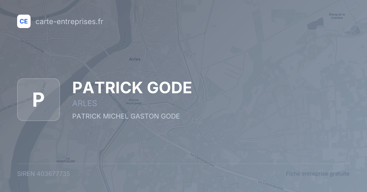 PATRICK GODE — 403677735 — fiche entreprise