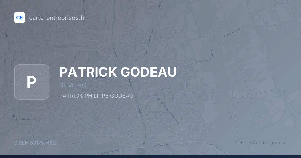 PATRICK GODEAU — 531757482 — fiche entreprise