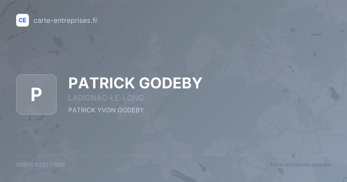 PATRICK GODEBY — 823551858 — fiche entreprise