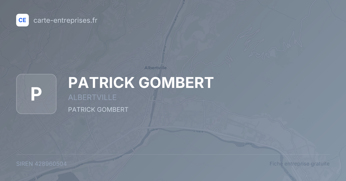 PATRICK GOMBERT — 428960504 — fiche entreprise