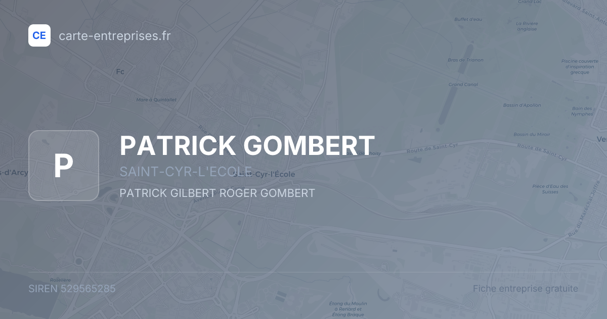 PATRICK GOMBERT — 529565285 — fiche entreprise