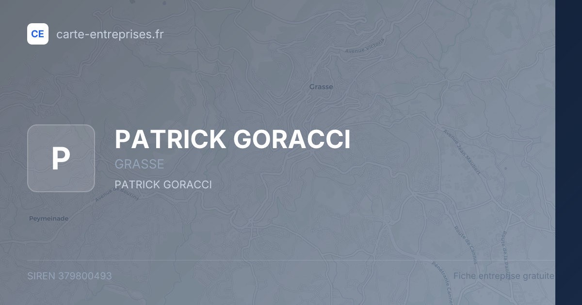 PATRICK GORACCI — 379800493 — fiche entreprise
