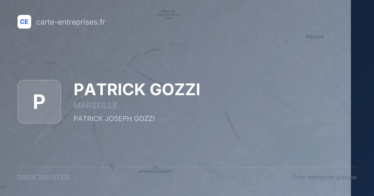 PATRICK GOZZI — 329707335 — fiche entreprise