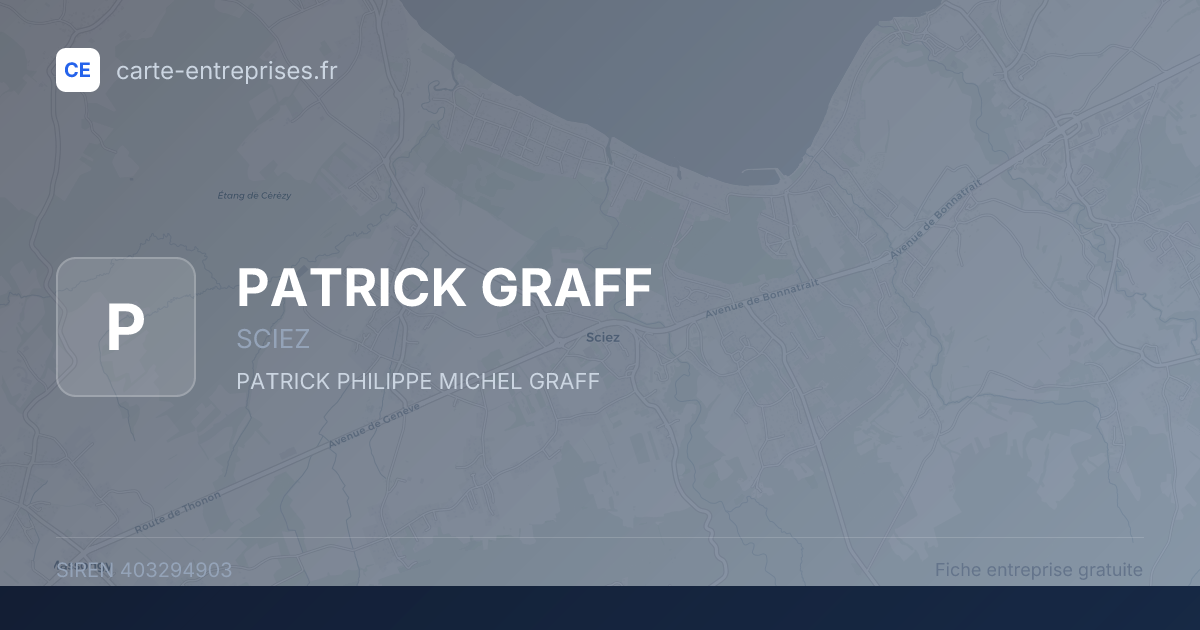 PATRICK GRAFF — 403294903 — fiche entreprise