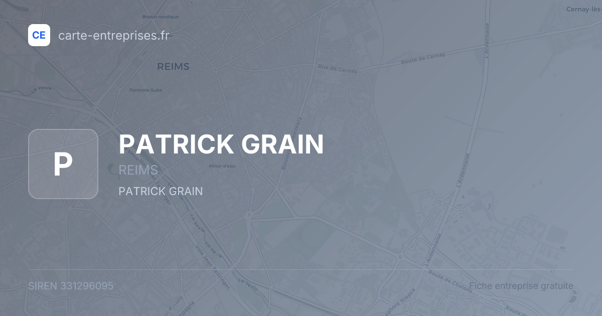 PATRICK GRAIN — 331296095 — fiche entreprise