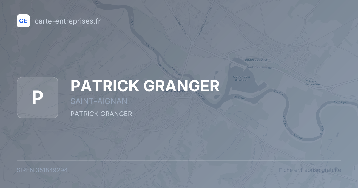 PATRICK GRANGER — 351849294 — fiche entreprise