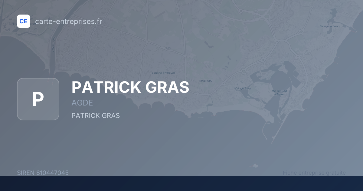 PATRICK GRAS — 810447045 — fiche entreprise