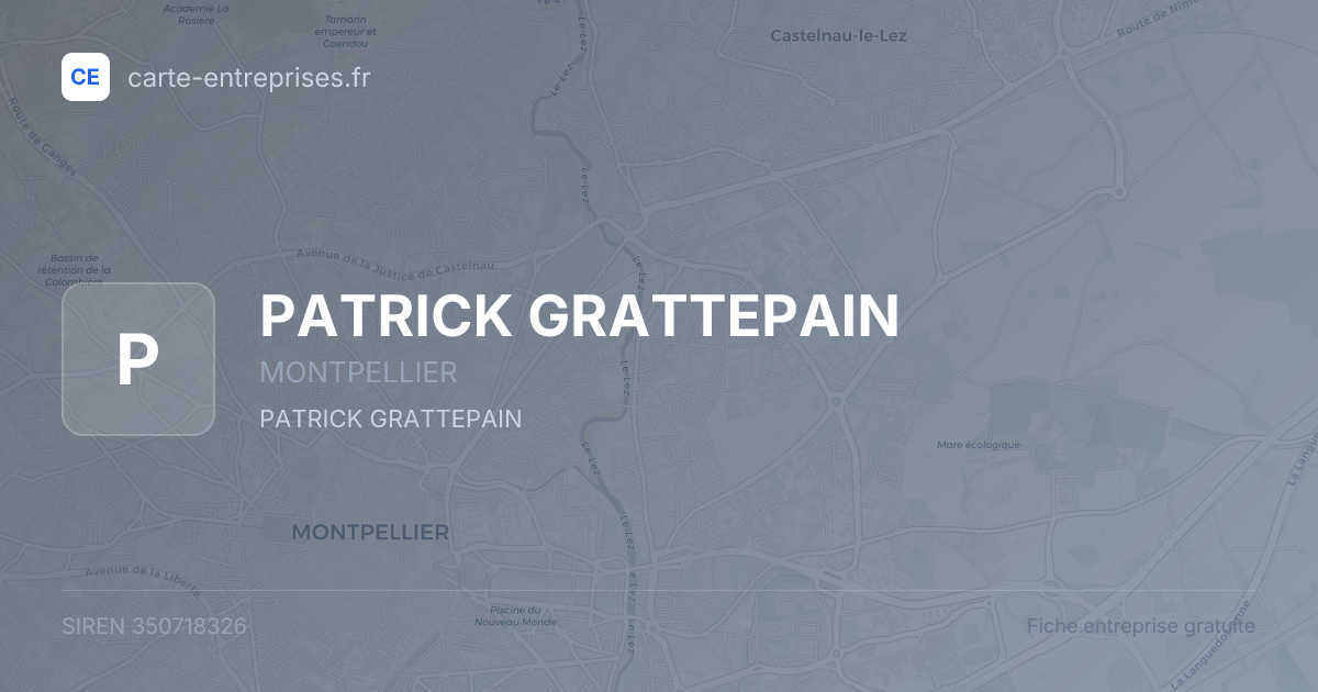 PATRICK GRATTEPAIN — 350718326 — fiche entreprise