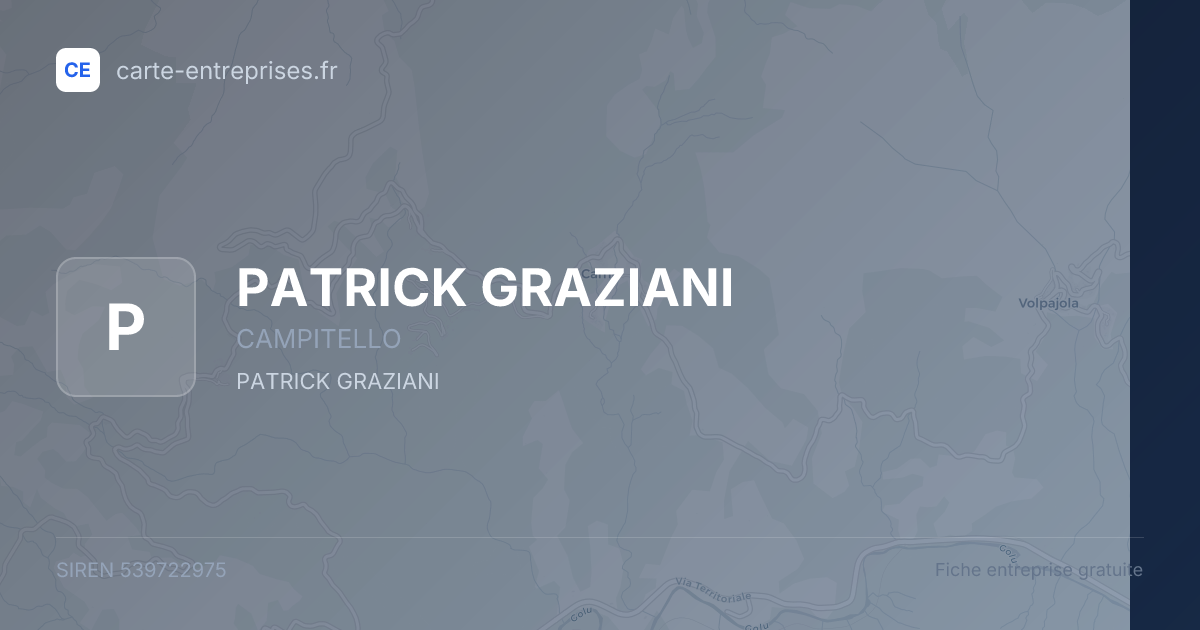 PATRICK GRAZIANI — 539722975 — fiche entreprise