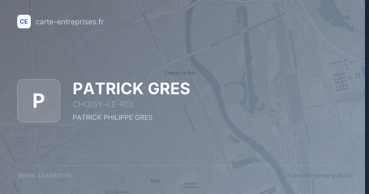 PATRICK GRES — 334493046 — fiche entreprise